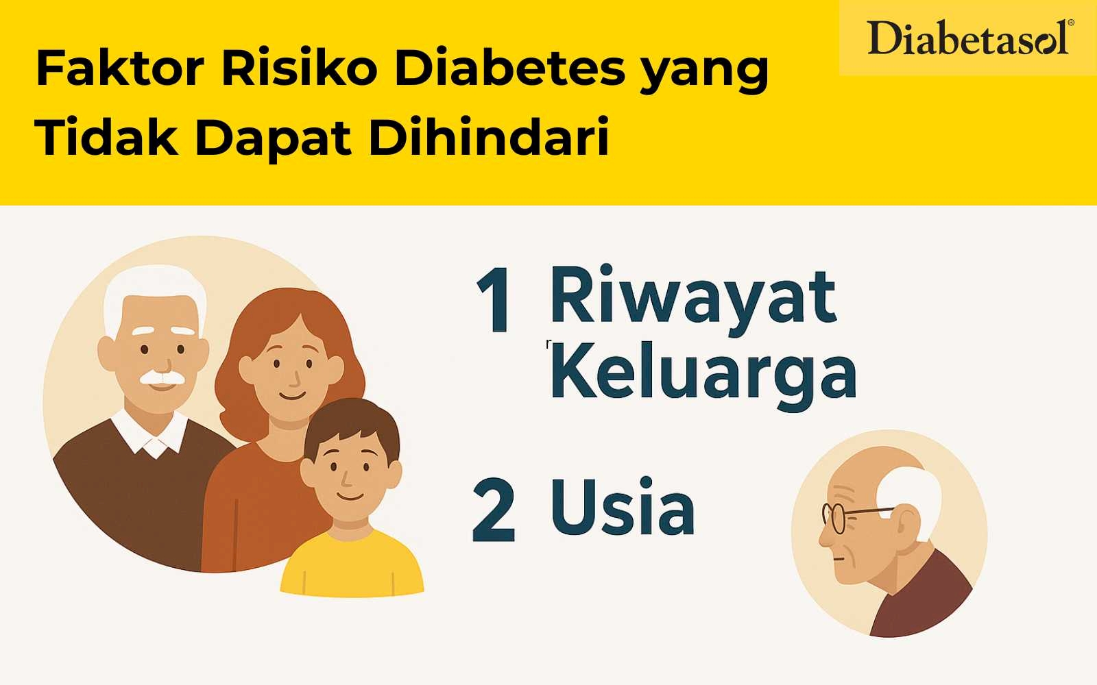 Faktor Risiko Diabetes yang Tidak Dapat Dihindari - Diabetasol